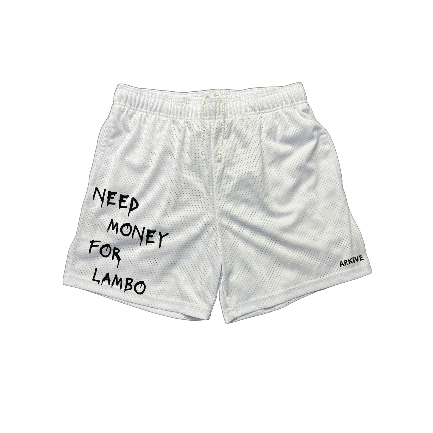 MONEY FOR LAMBO SHORTS | WHITE