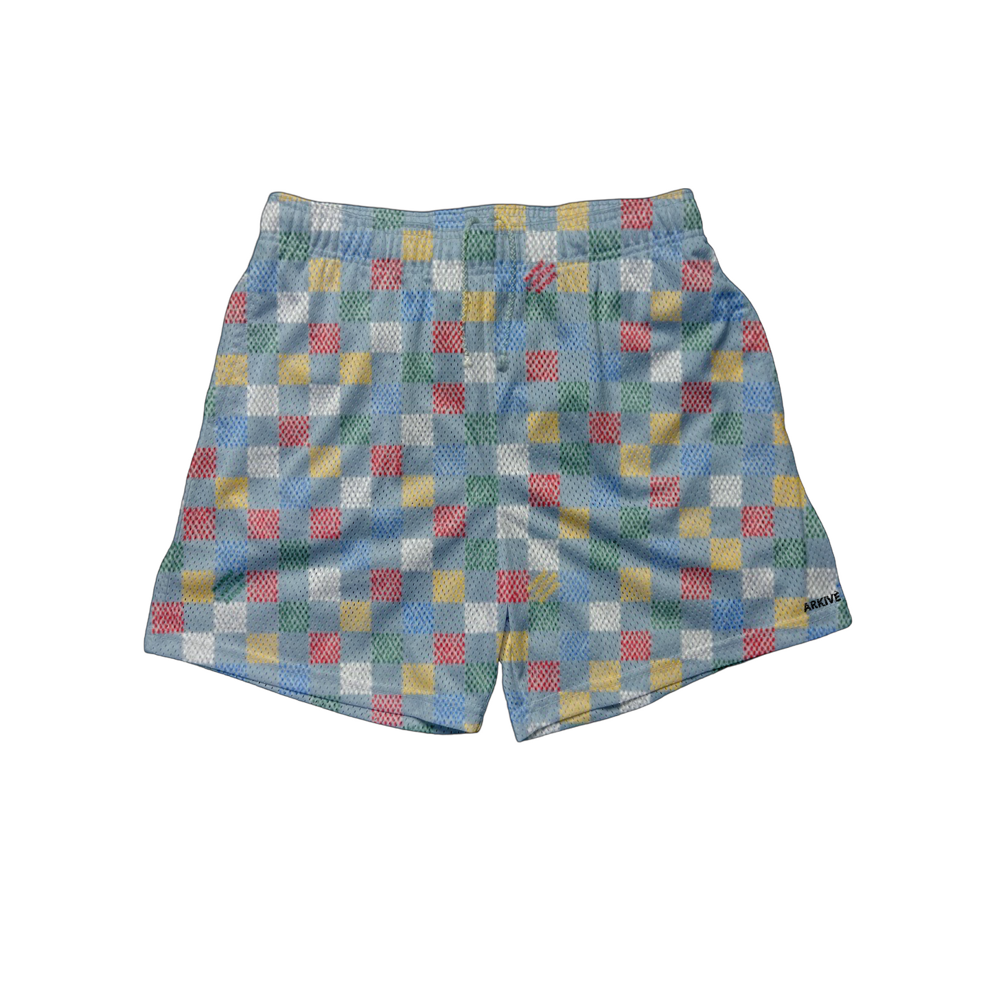 SKY CHECKERS SHORTS