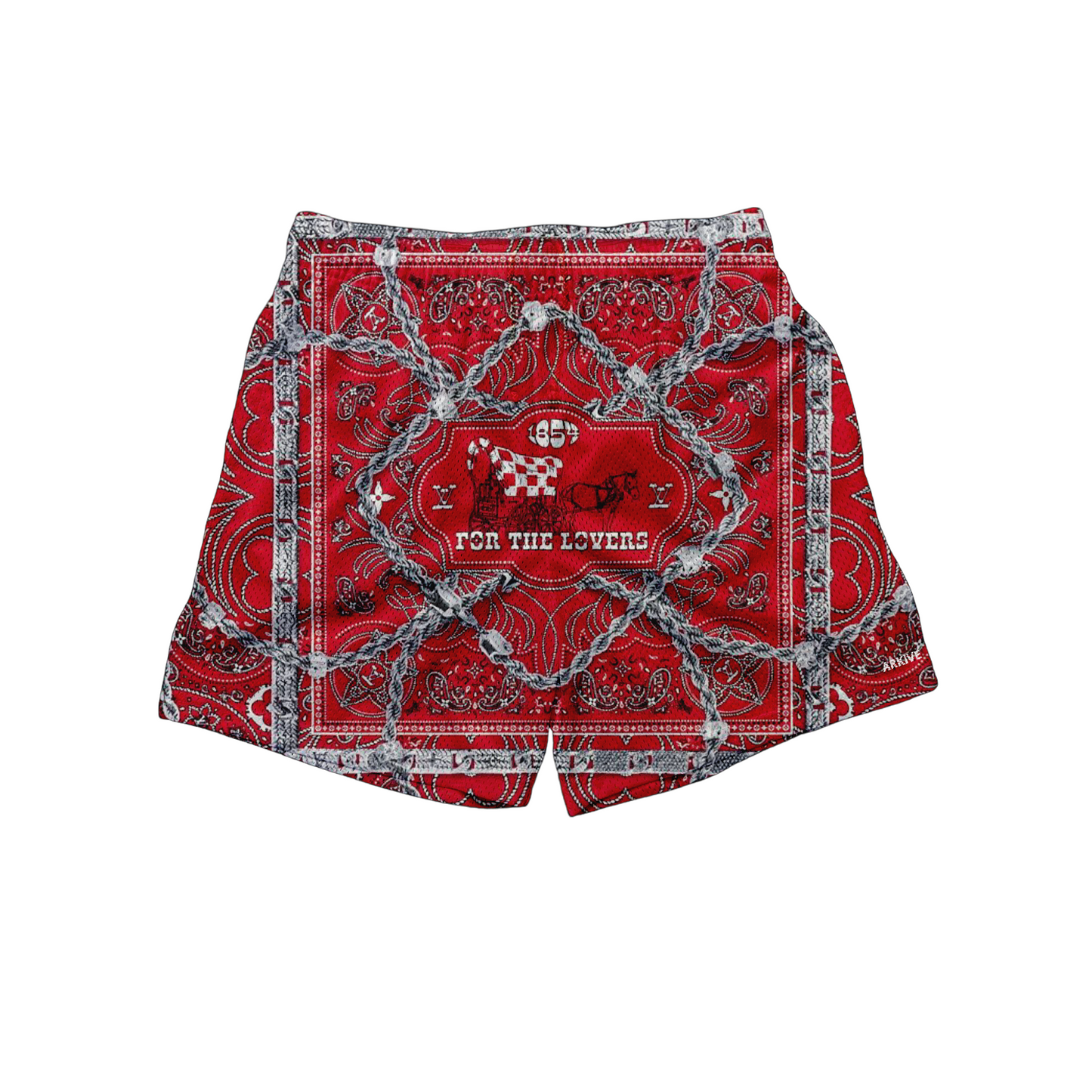 FANCY RED MONO SHORTS