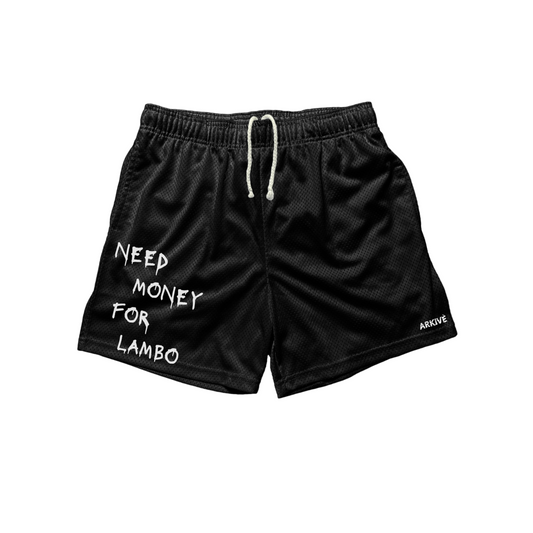 MONEY FOR LAMBO SHORTS | BLACK