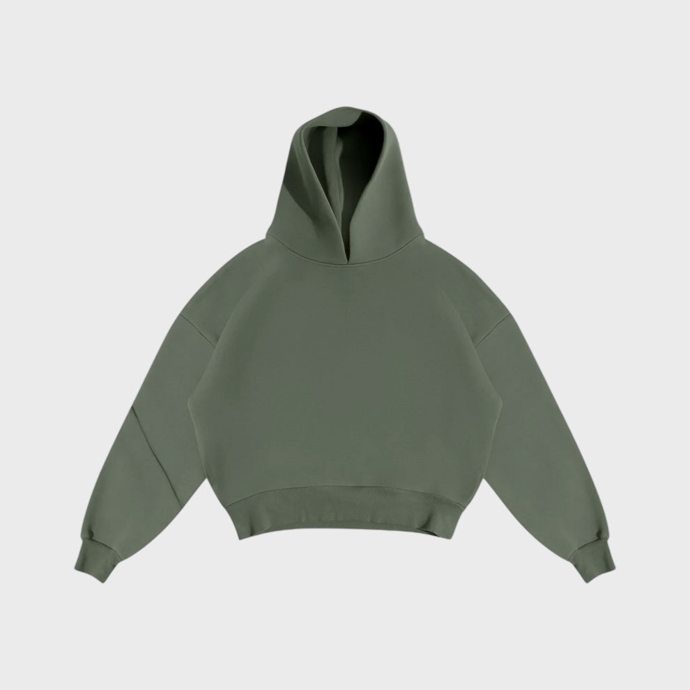 Boxy Hoodie | Olive